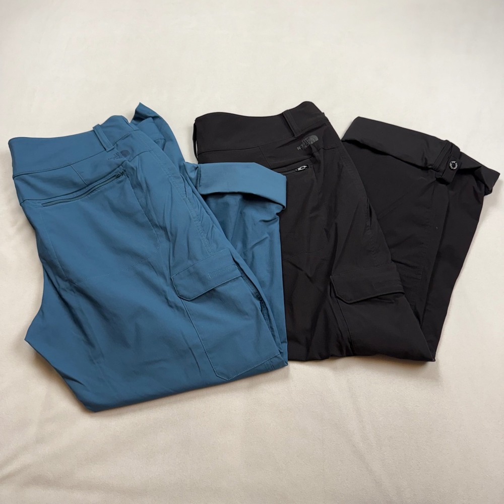 The North Face Paramount Mid Rise Pants Bundle 2 Blue Black Womens 18 NF0A4ASF